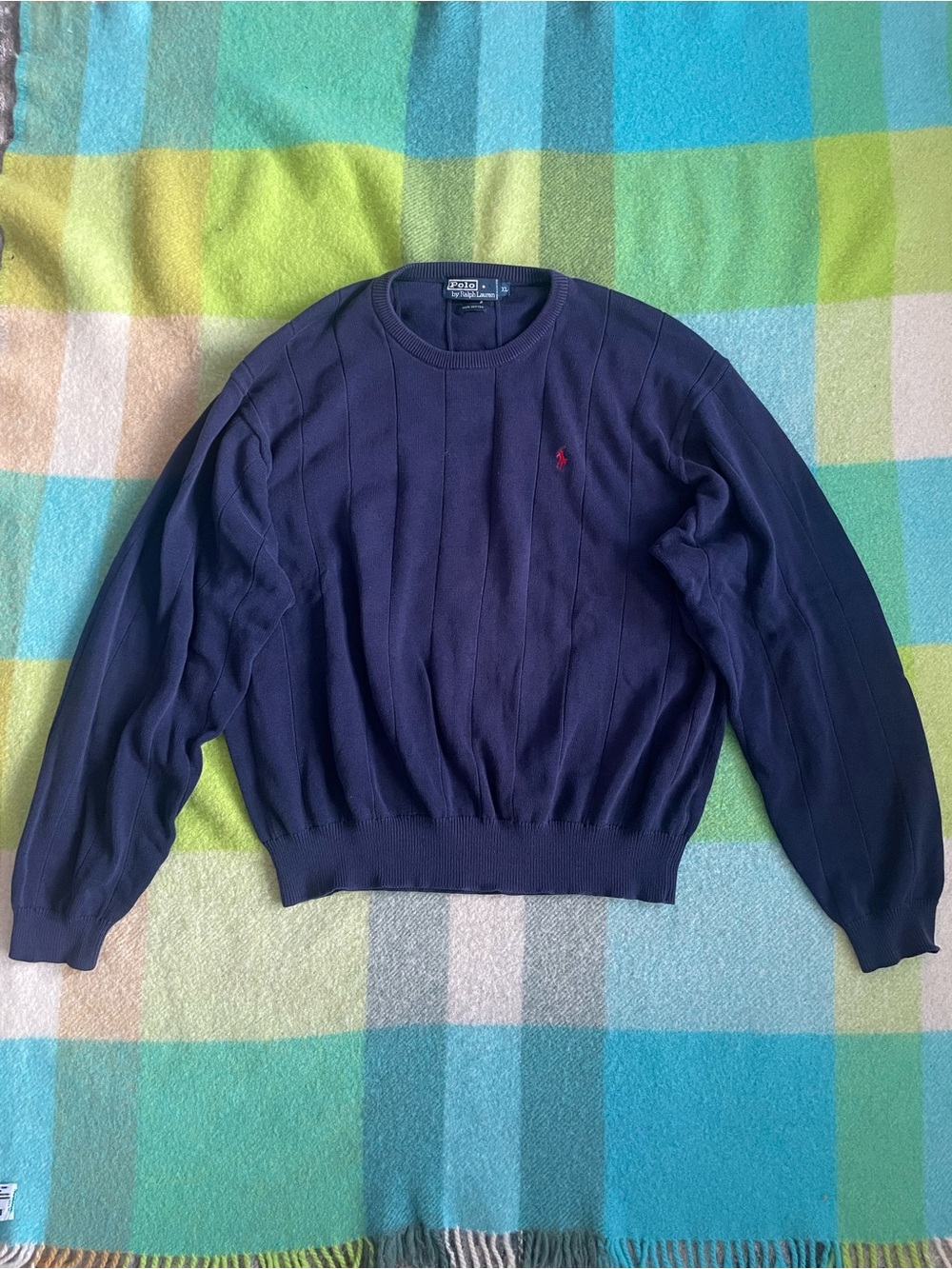 Vintage Polo Ralph Lauren Navy Knit Sweater